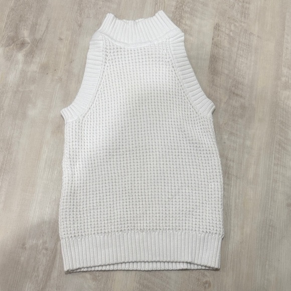 Michael Kors Tops - Michael Kors White Sleeveless Knit Sweater
